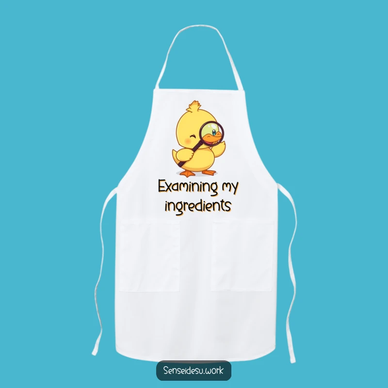 Funny Duckling Monocle Apron: Cook with Charm and Intellectual Humor in the Kitchen