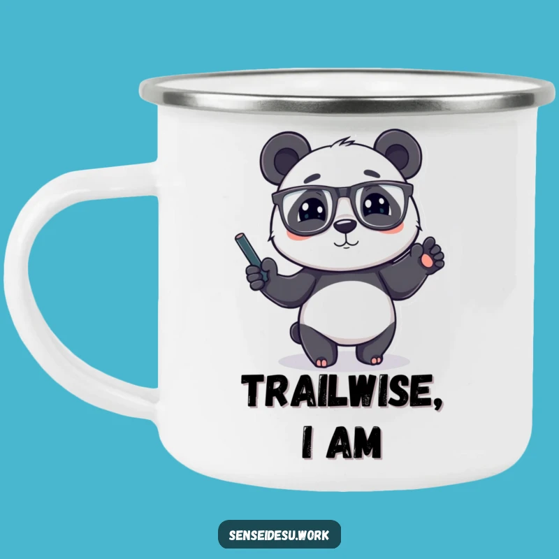 Funny Panda Professor Camping Mug: Smart Mug for Outdoors & Humorous Gift