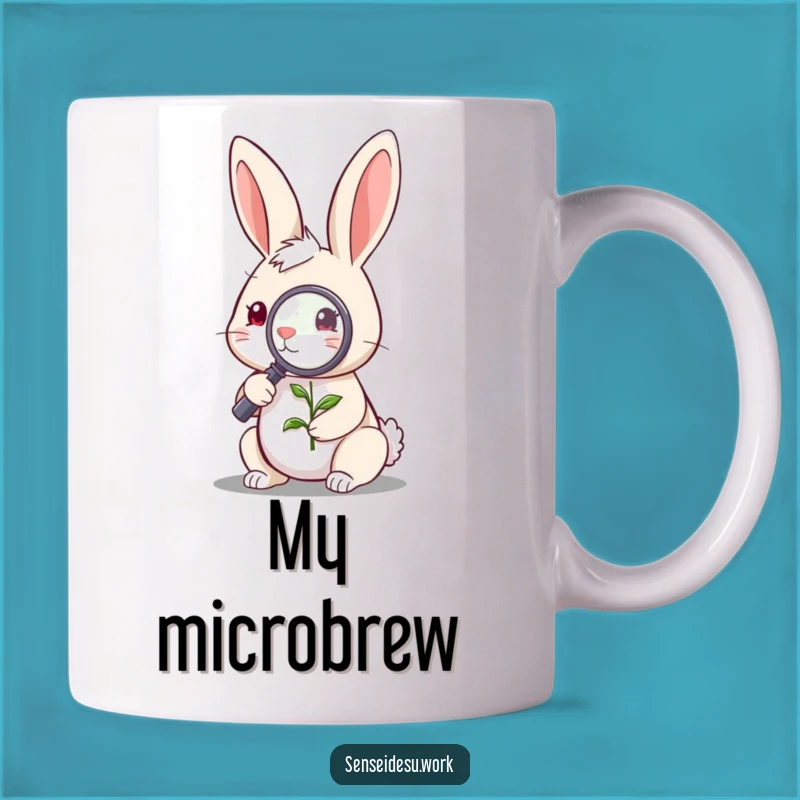 Funny Rabbit Explorer Mug: Curious Character Gift for a Humorous Discovery