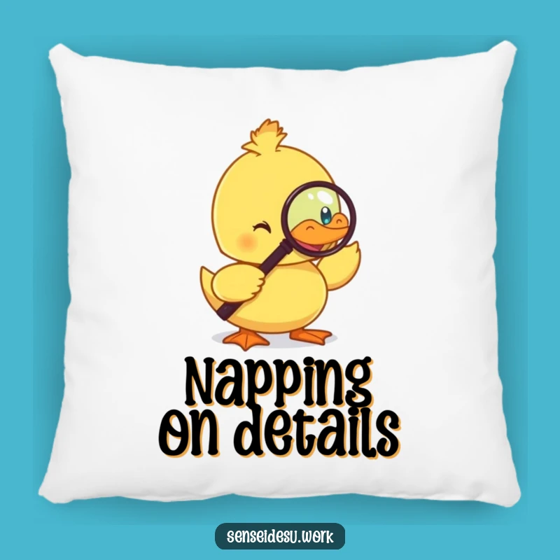 Funny Duckling Monocle Pillow: Cozy Comfort with an Intellectual and Humorous Flair