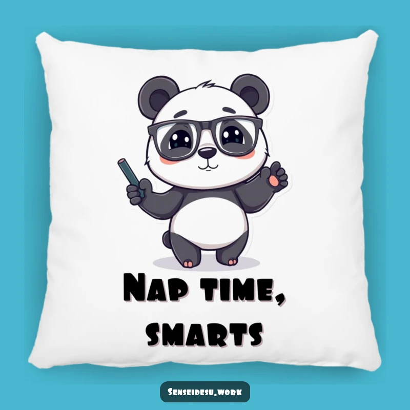 Funny Panda Professor Pillow: Soft Smart Cushion for Cozy, Humorous Gift