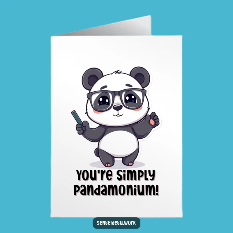 Free Printable Congrats Card: Panda's Smart Move Funny Downloadable Gift for Achievers