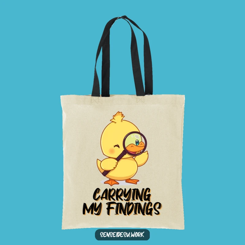 Funny Duckling Monocle Tote Bag: Stylish and Humorous Accessory for Everyday